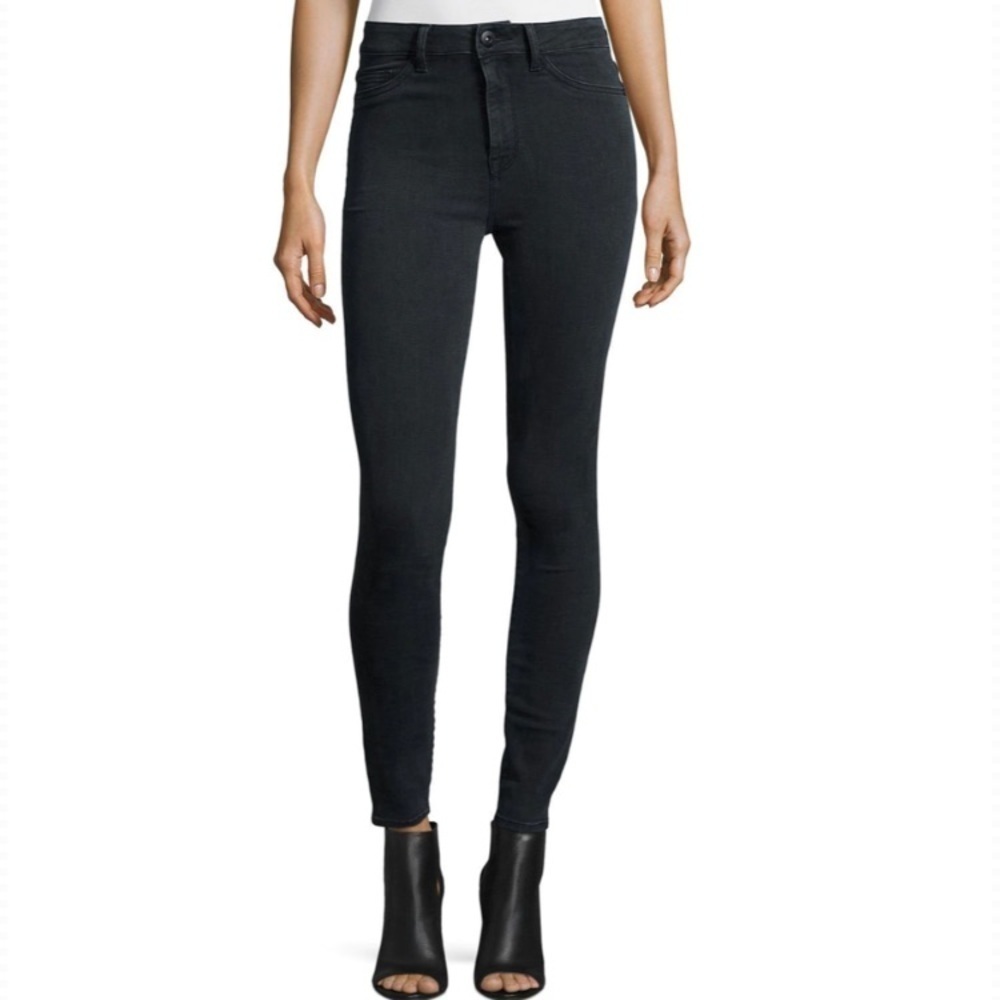 DL1961 - Premium Denim No. 1 Super Skinny High-Rise Ankle Jeans in Battle Black